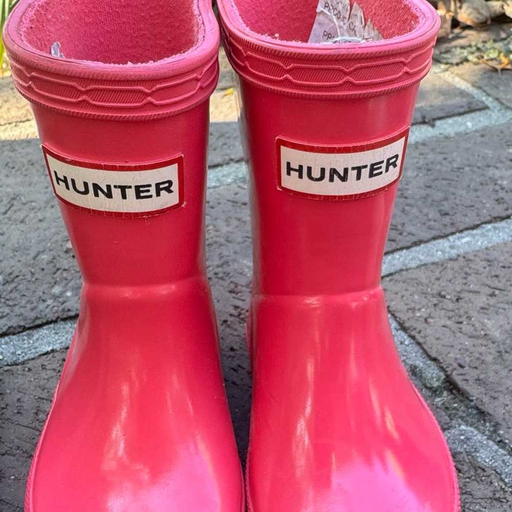 Hunter Pink Waterproof Boots